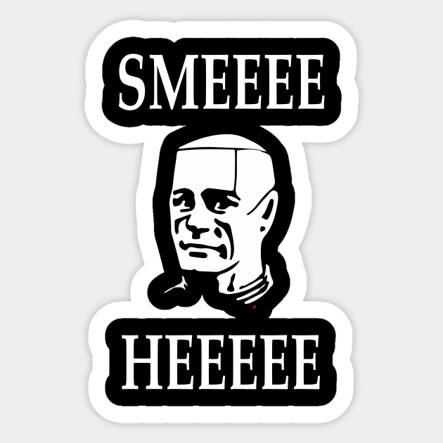 Red Dwarf Kryten Smee Hee Funny Sticker by Prolifictees